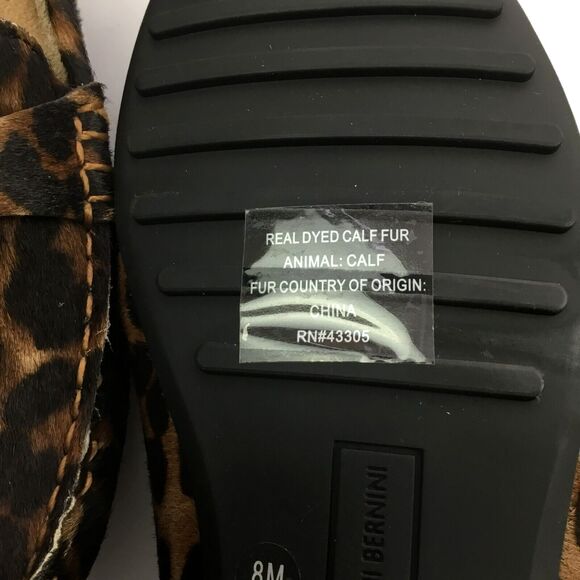 Giani Bernini Dailyn Memory Foam Slip On Loafer Mocs sz 8 Calf Hair Animal Fur - Picture 11 of 13